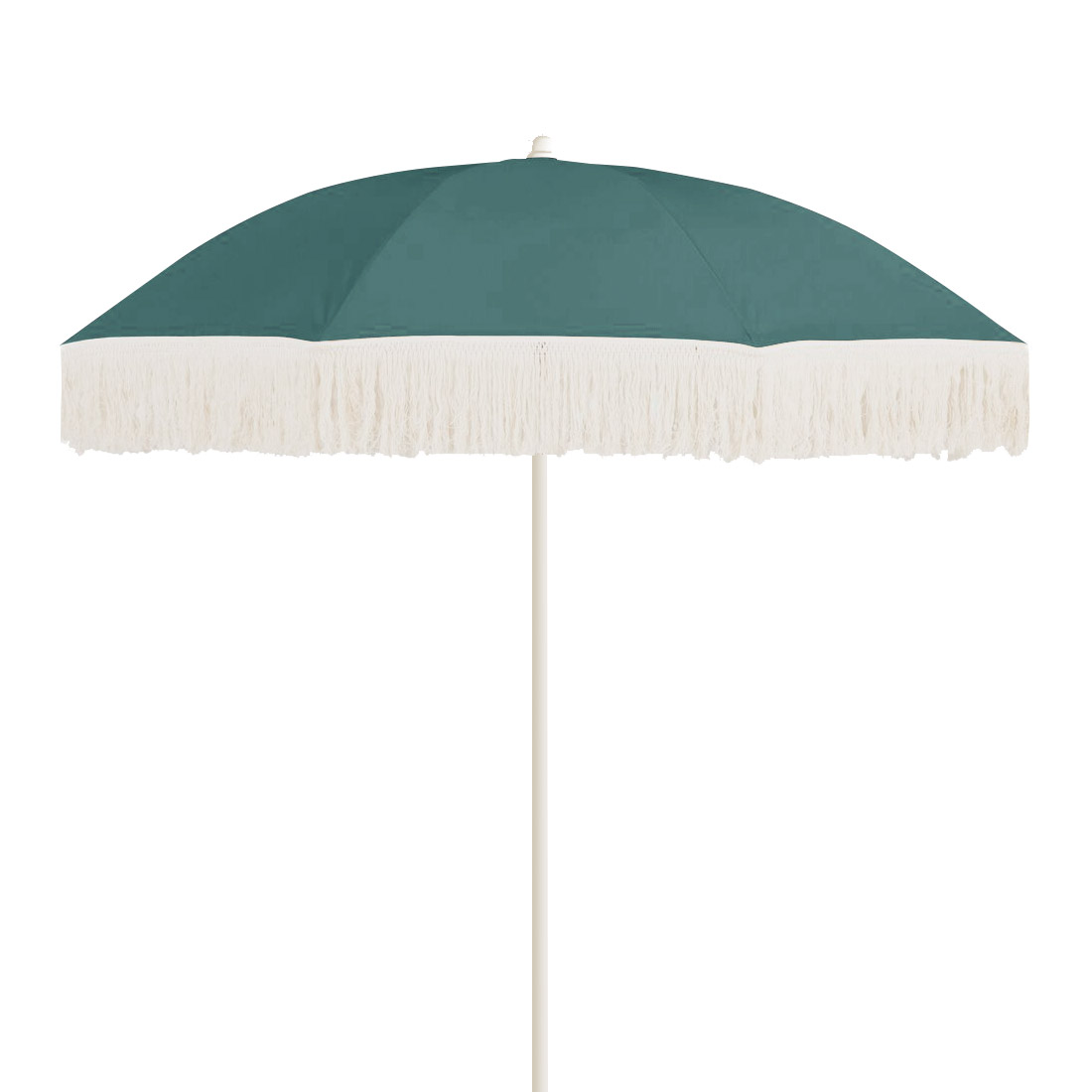 Parasol droit ø160cm avec franges