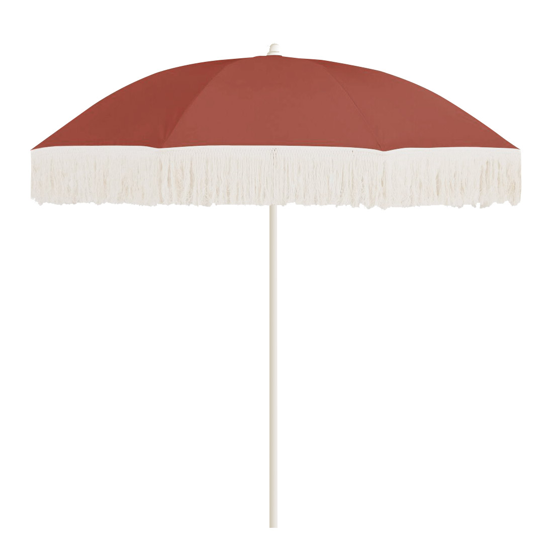 Parasol droit ø160cm avec franges